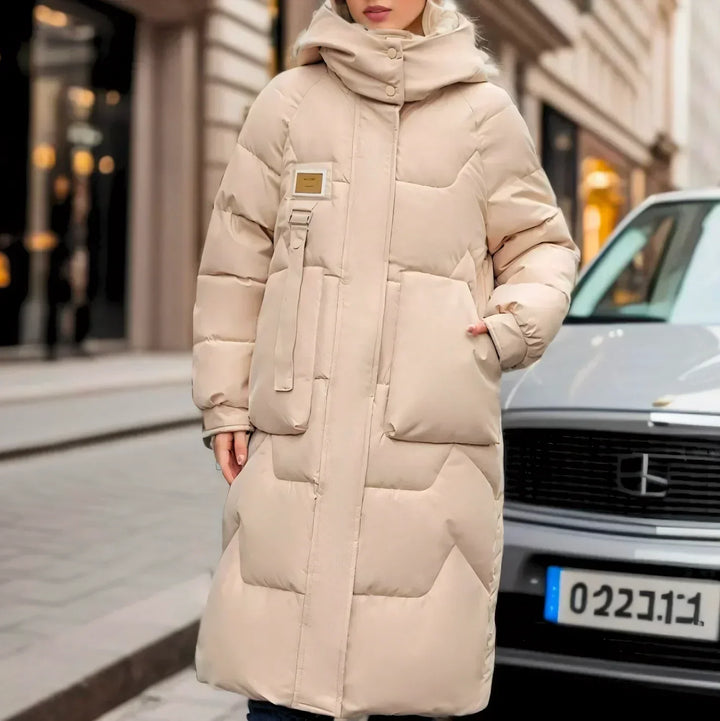Drune | Elegante, Lange, Wasserdichte Pufferjacke