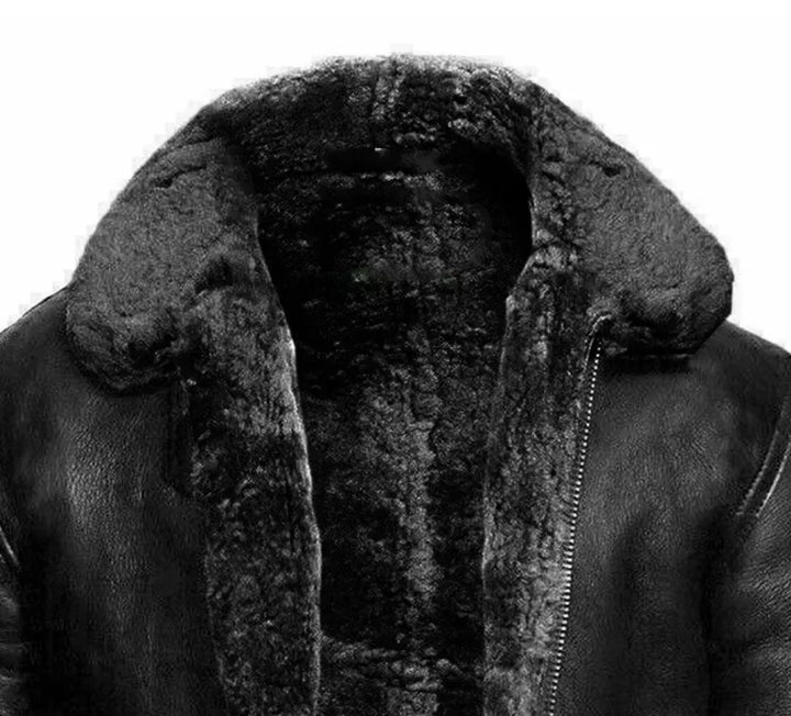 Drune | Stylische Lammfell-Fliegerjacke