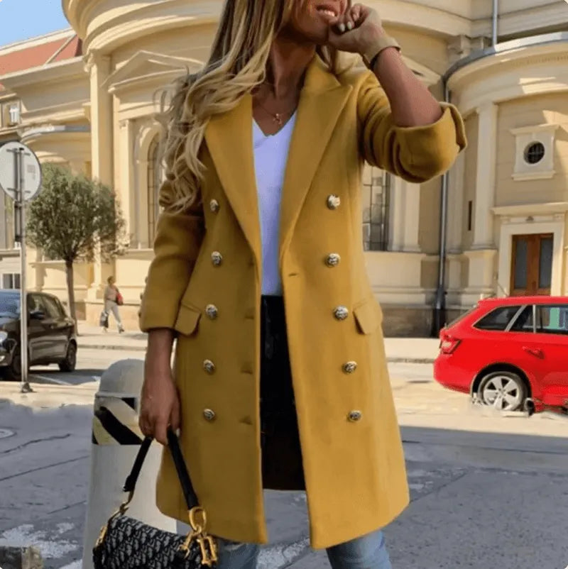 Drune | Elegante Jacke für Damen - Doppelknopfverschluss - Hochwertiger Stoff - Ideal für formelle und legere Anlässe