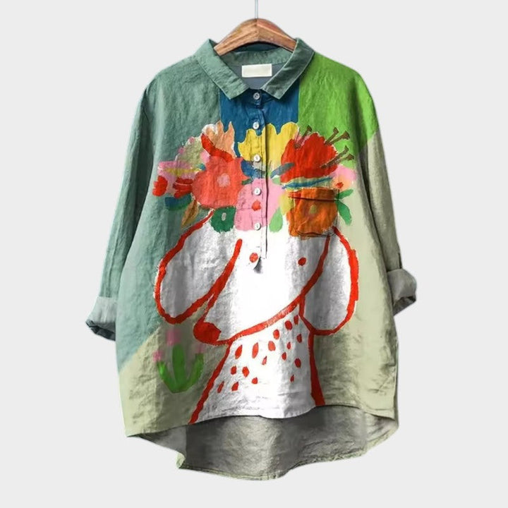 Drune | Lässige Bluse mit Rundhalsausschnitt