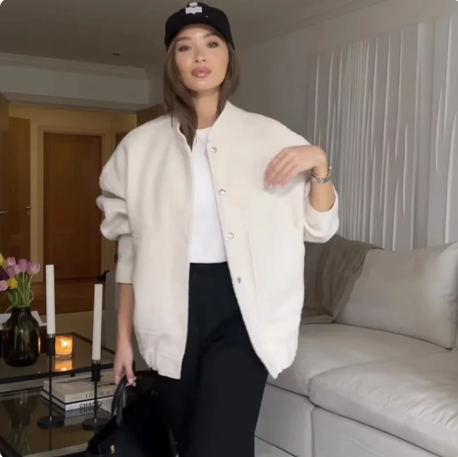 Drune | Oversized Bomberjacke aus Tweed für Frauen