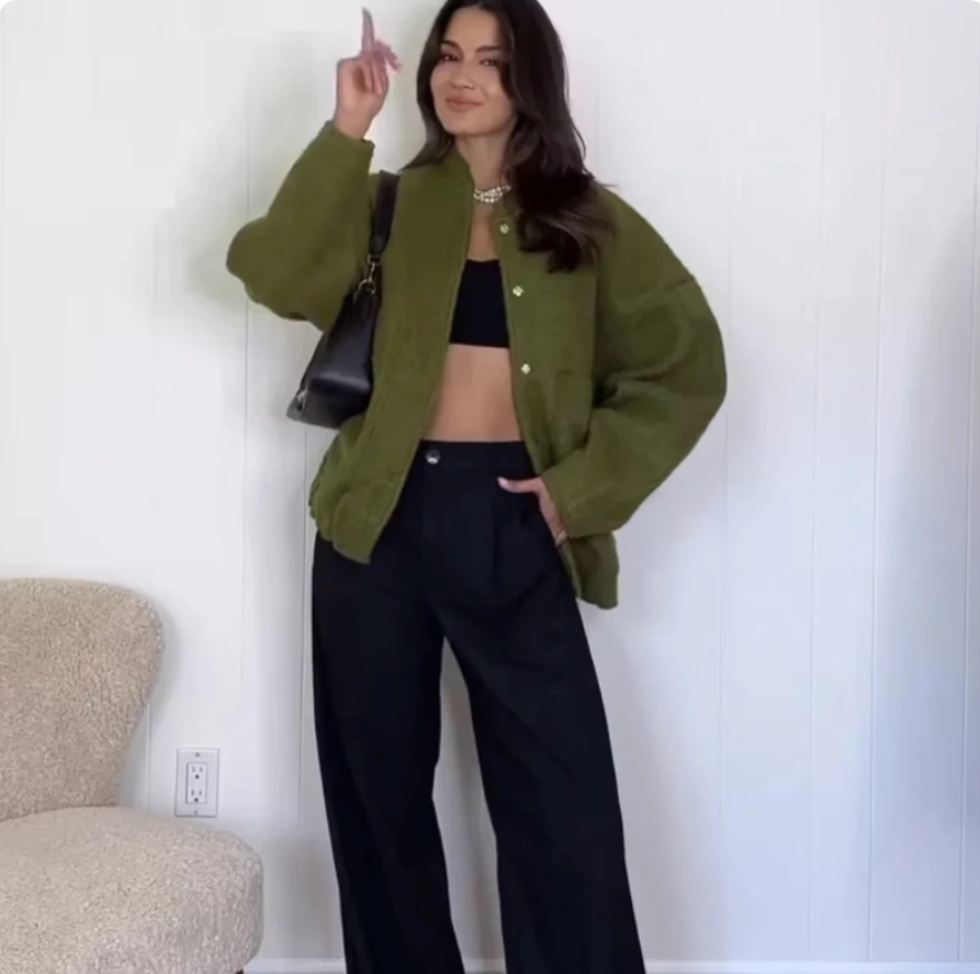 Drune | Oversized Bomberjacke aus Tweed für Frauen