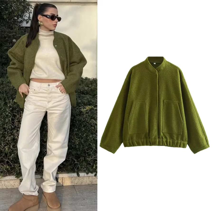 Drune | Oversized Bomberjacke aus Tweed für Frauen