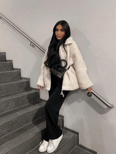 Drune | Sherpa-Jacke - Reißverschluss-Design - Gemütliche Winterlage