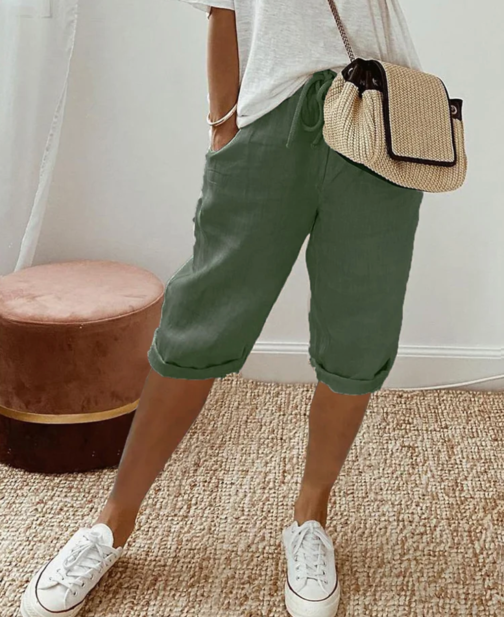 Drune - Kurze Trendy modische Kniehose für Damen