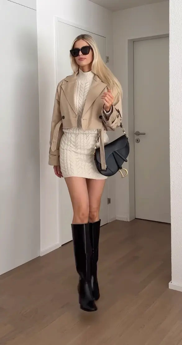 Drune | Gekürzter Trenchcoat