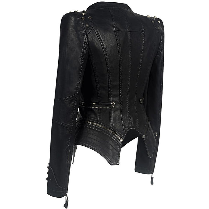 Drune | Slim Bikerjacke aus Kunstleder
