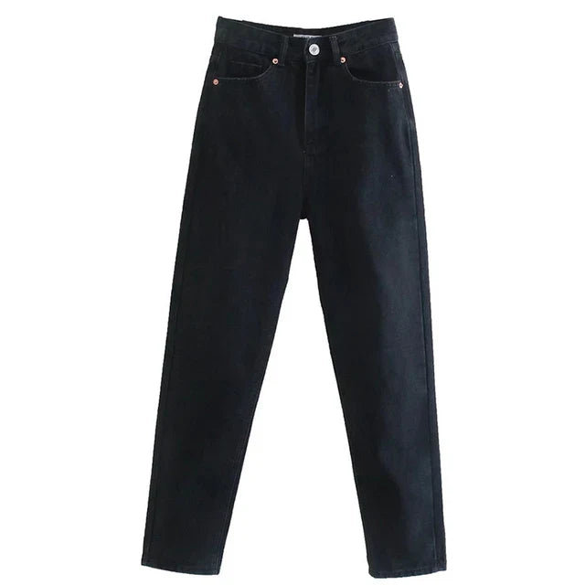 Drune | Hochgeschnittene Jeans mit geradem Bein