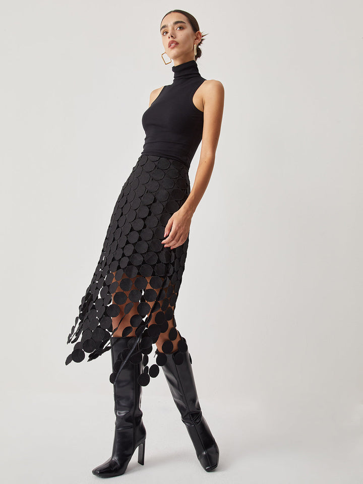 Drune | Rock Eleganter Bodycon Midirock mit hoher Taille