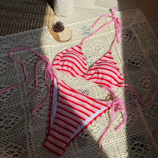 Damen Bikini-Set mit verstellbaren Trägern und hochgeschnittener Shorts Drune