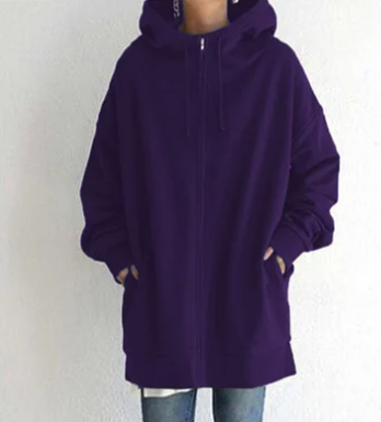 Drune | Damen Hoodie mit Kapuze und Reißverschluss für Herbst Winter