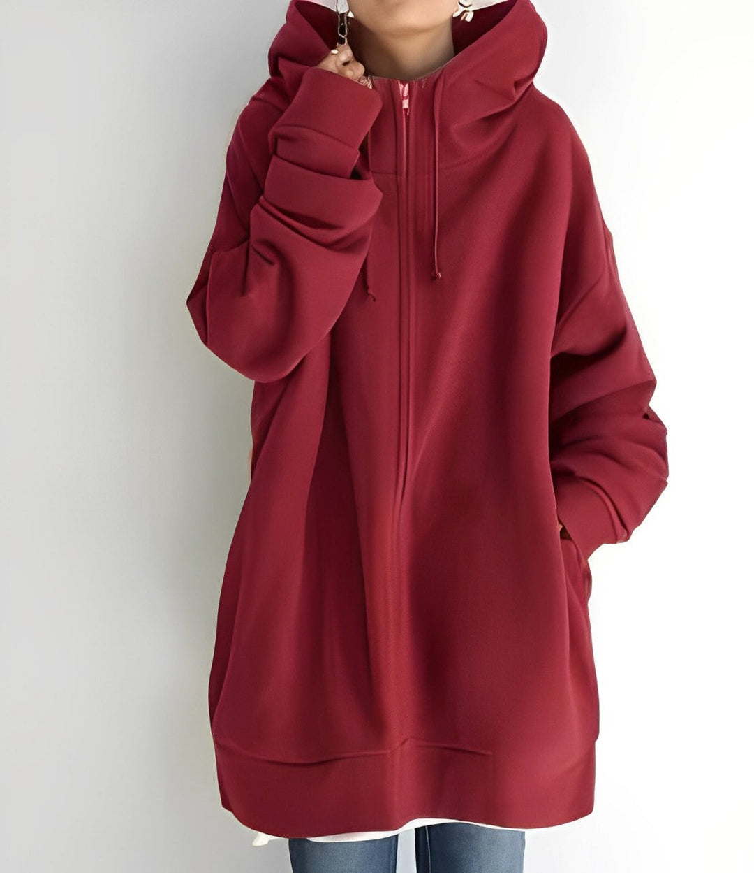 Drune | Fleece-Hoodie mit Reißverschluss