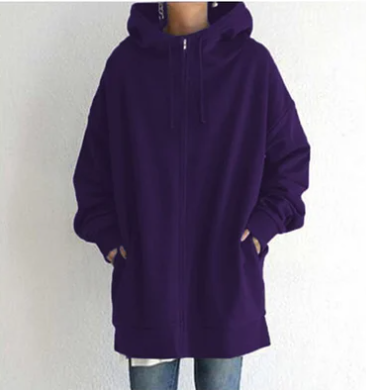 Drune | Damen Hoodie mit Kapuze und Reißverschluss für Herbst Winter
