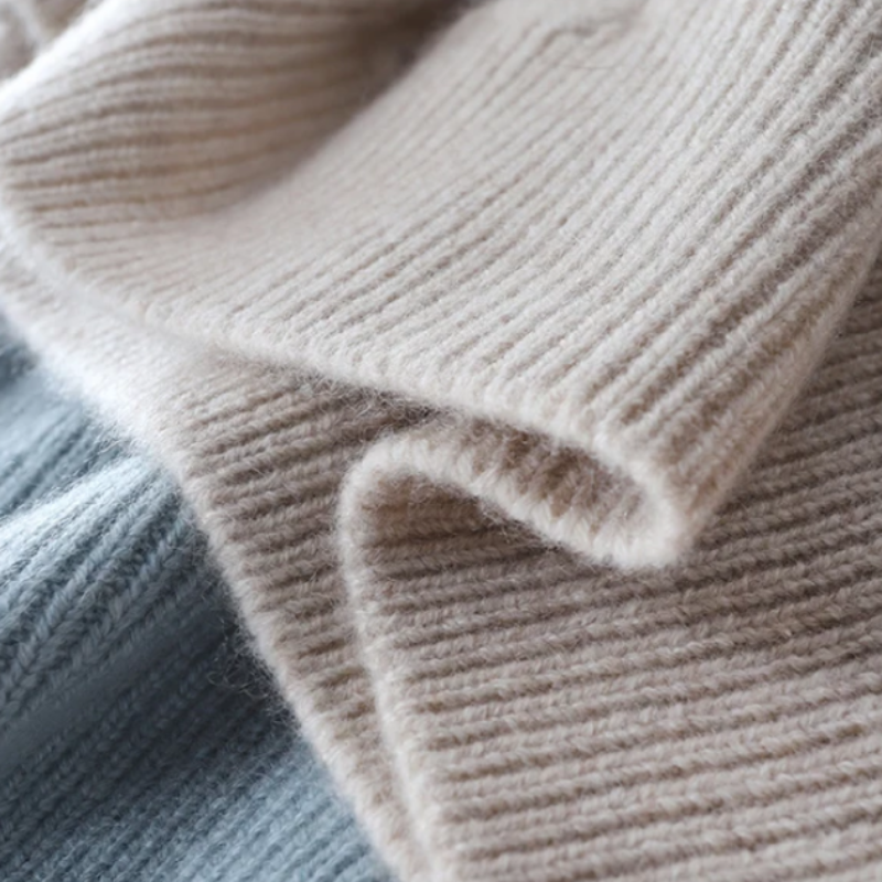 Drune | Strickpullover Weiche Kaschmirmischung Kabelstrick Hoher Rollkragen
