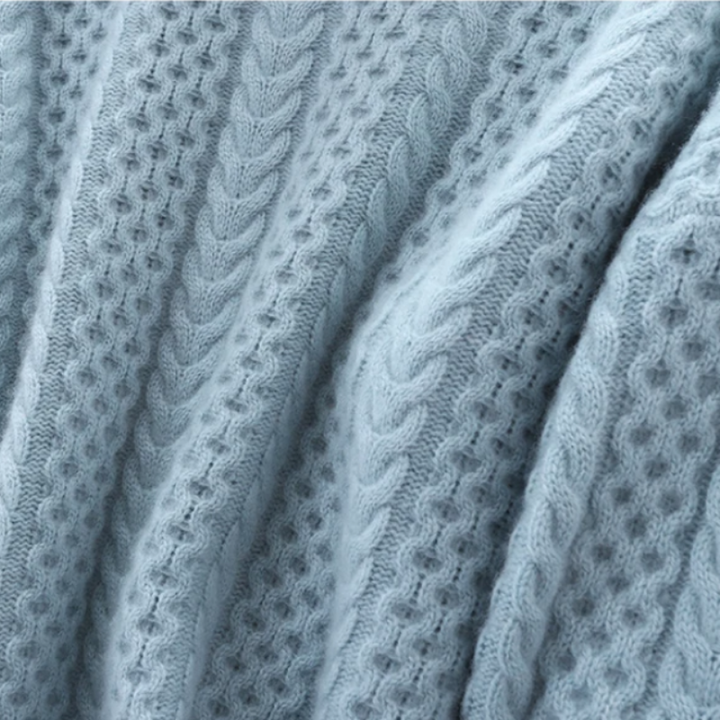Drune | Strickpullover Weiche Kaschmirmischung Kabelstrick Hoher Rollkragen