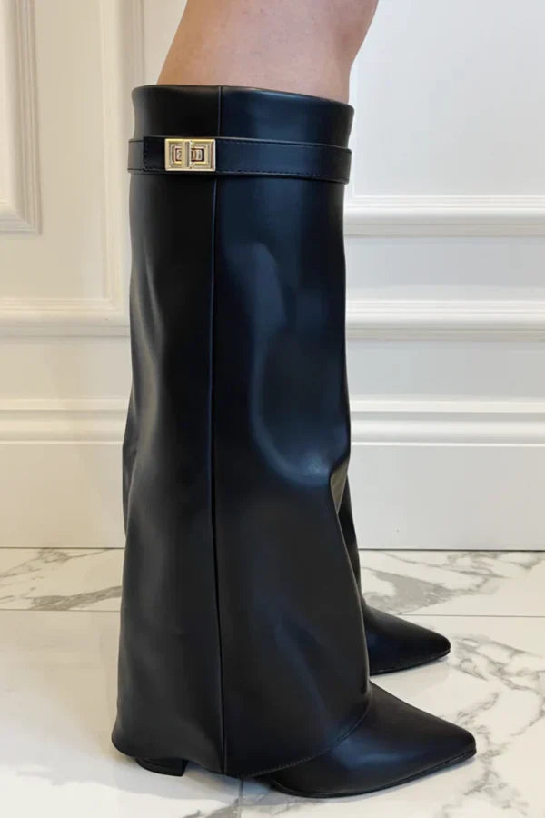 Drune | Hochwertige kniehohe Stiefel aus Wildleder