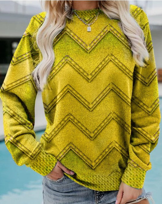 Drune | Lässiges Sweatshirt mit Zigzag-denimlook Weich und Trendy Perfekt Für Den Alltag