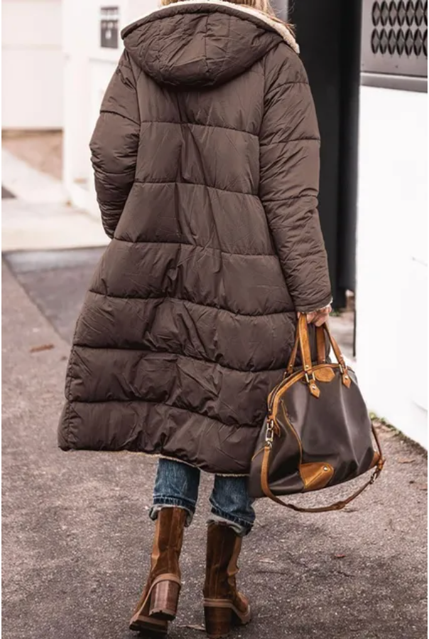 Drune | Wendbare lange Sherpa-Jacke