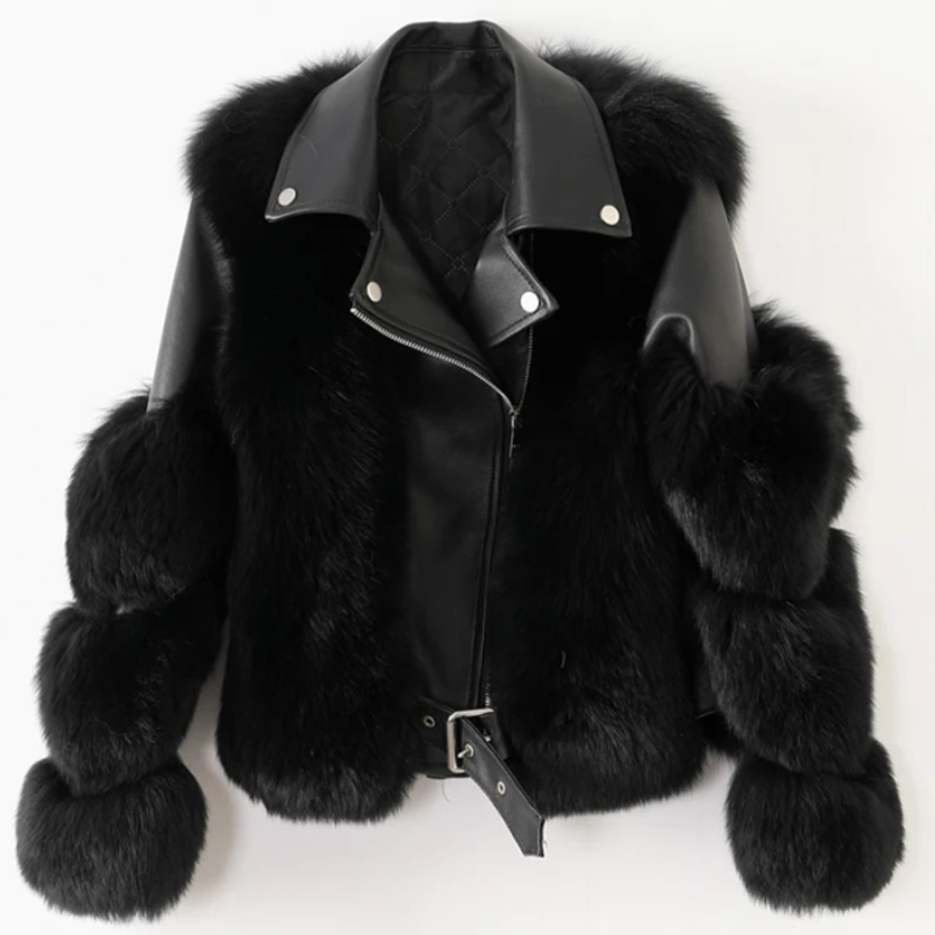 Drune™ - Luxus Leder Pelz Jacke [Letzter Tag Rabatt]