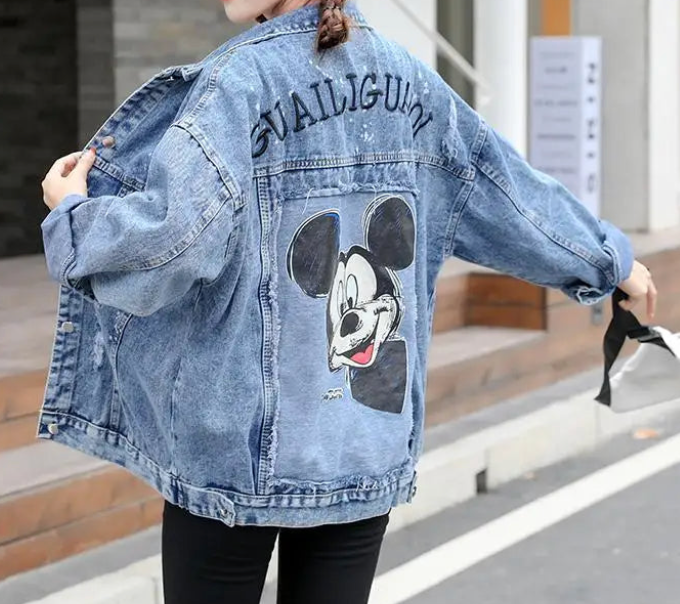 Drune | Jeansjacke mit coolem Design MM Mouse Woman