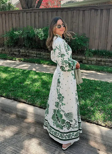 Drune | Das Lange Kleid Botanische Eleganz