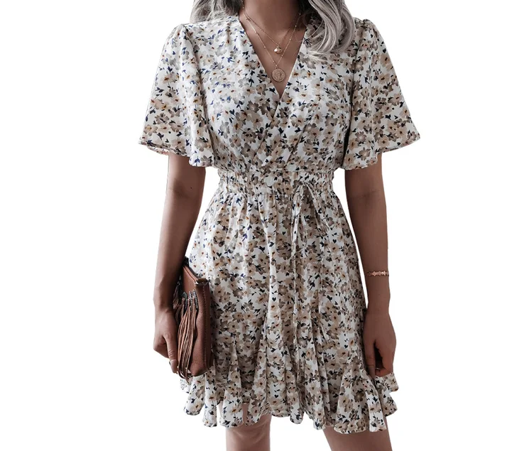 Drune | Blumen Bequem Sommerkleid