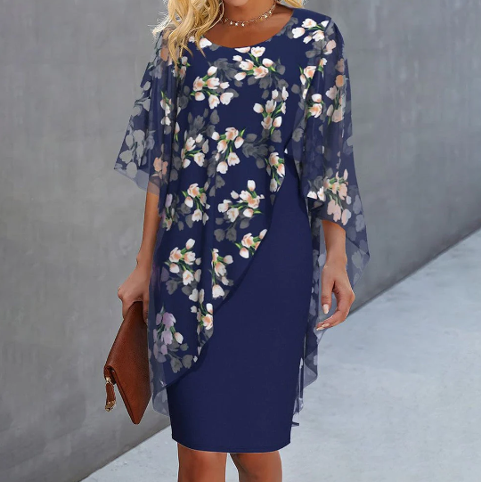 Drune | Elegantes Schichtkleid Mit Blumen