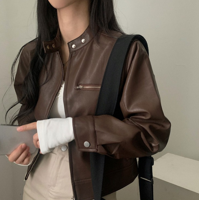 Drune | Retro-Reißverschlussjacke mit hohem Kragen
