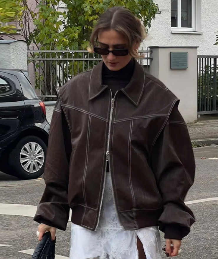 Drune | Oversized Bomberjacke Stilvoll und Wärmeresistent Perfekt Für Herbst und Winter