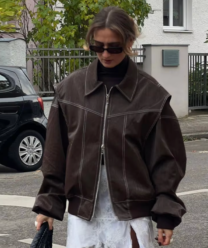 Drune | Oversized Bomberjacke Stilvoll und Wärmeresistent Perfekt Für Herbst und Winter
