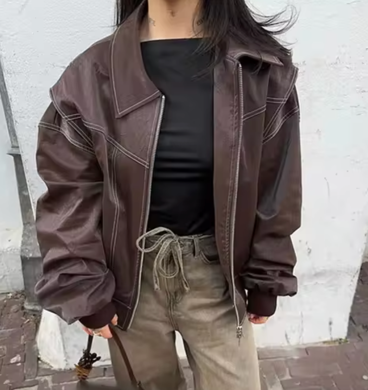 Drune | Oversized Bomberjacke Stilvoll und Wärmeresistent Perfekt Für Herbst und Winter