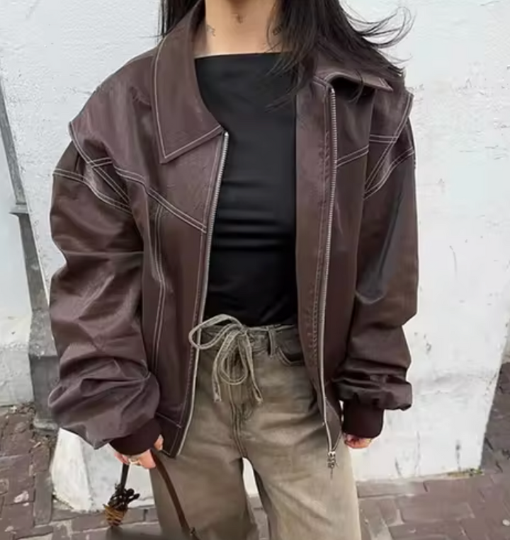 Drune | Oversized Bomberjacke Stilvoll und Wärmeresistent Perfekt Für Herbst und Winter