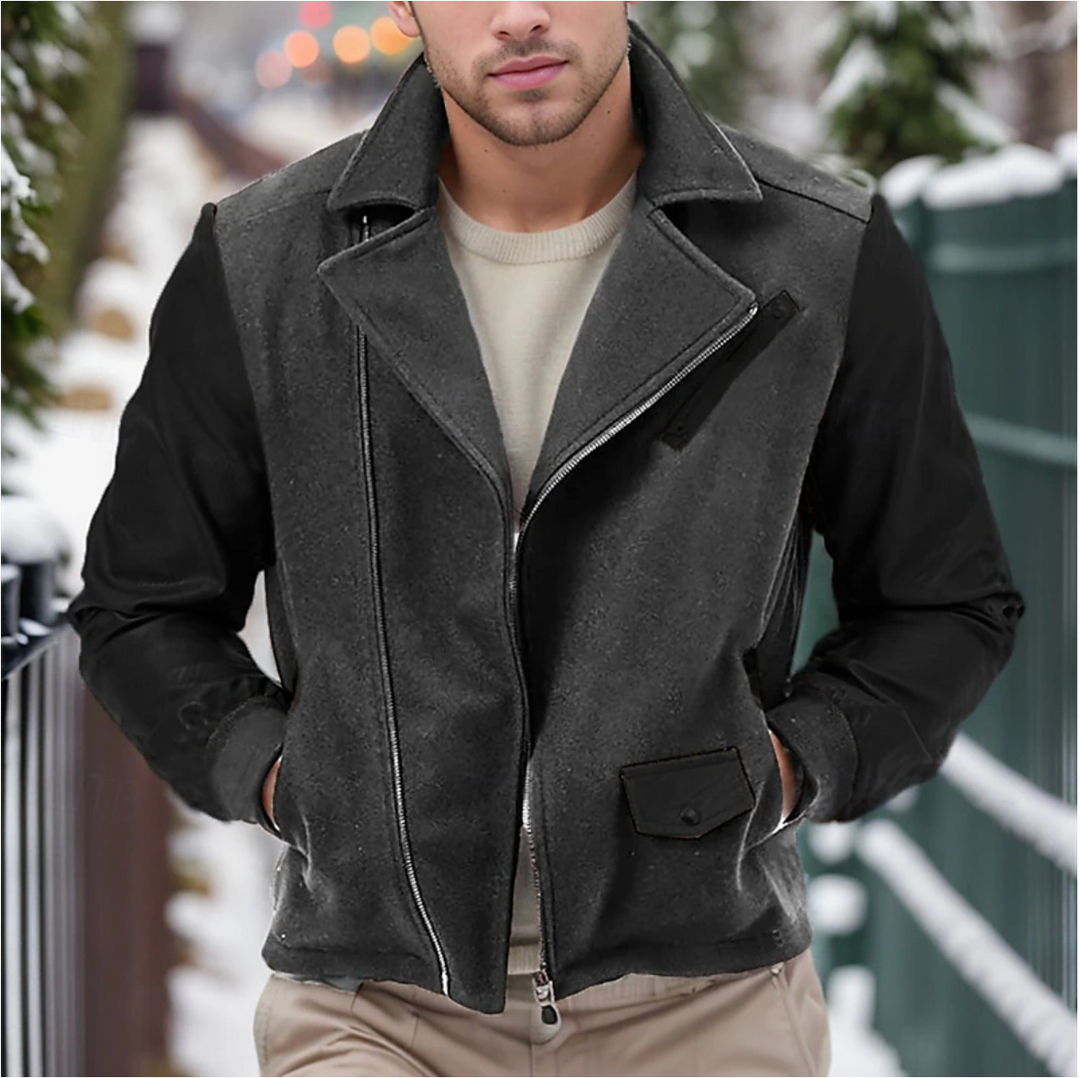 Drune | Leder Herren Wintermantel