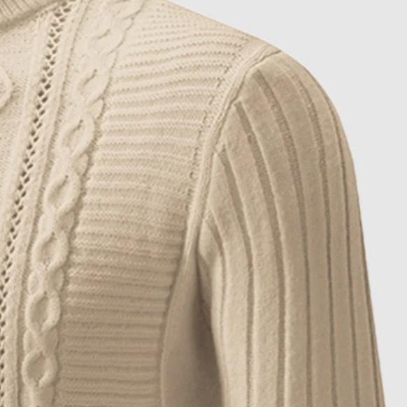 Drune | Klassischer Strickpullover mit Struktur Weich und Warm Perfekt Für Alltag und Fest