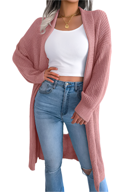 Drune | Damen Casual Kaschmir Strickjacke Mit Langen Ärmeln