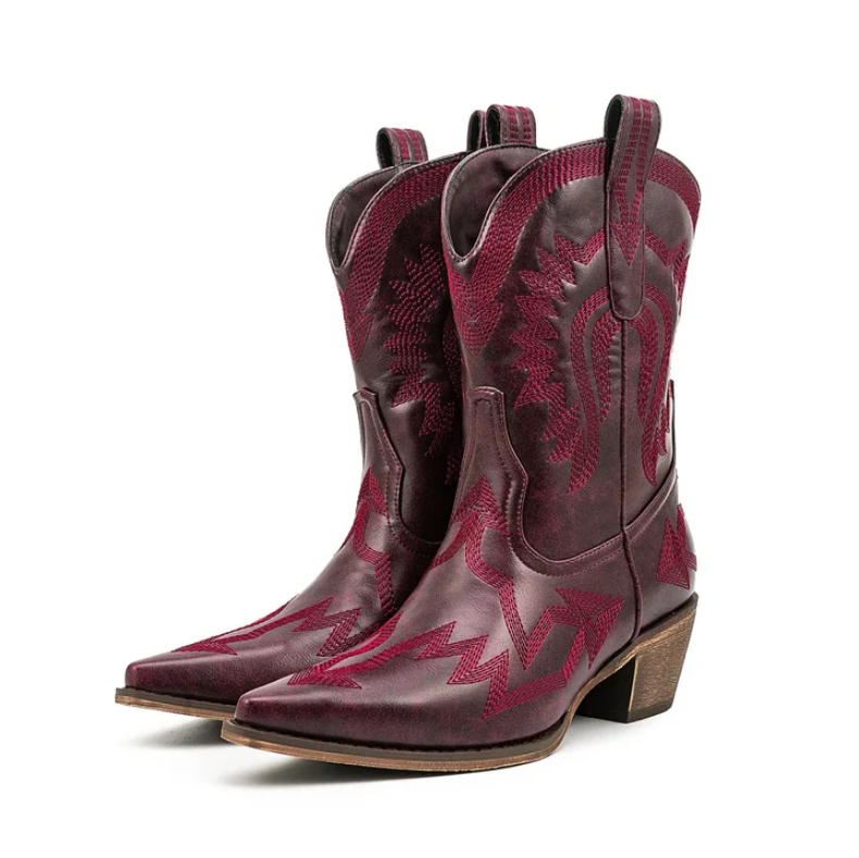 Drune | klassische western-cowboystiefel aus leder für damen