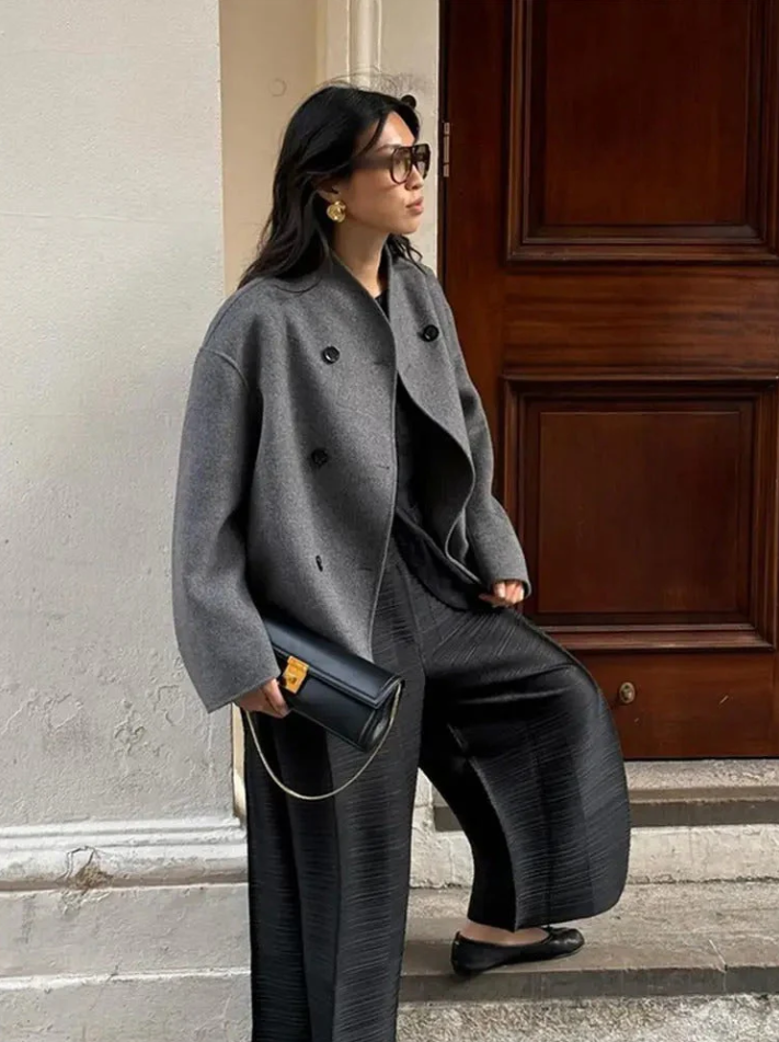 Drune | Trendiger Damenmantel Im Oversize-Fit