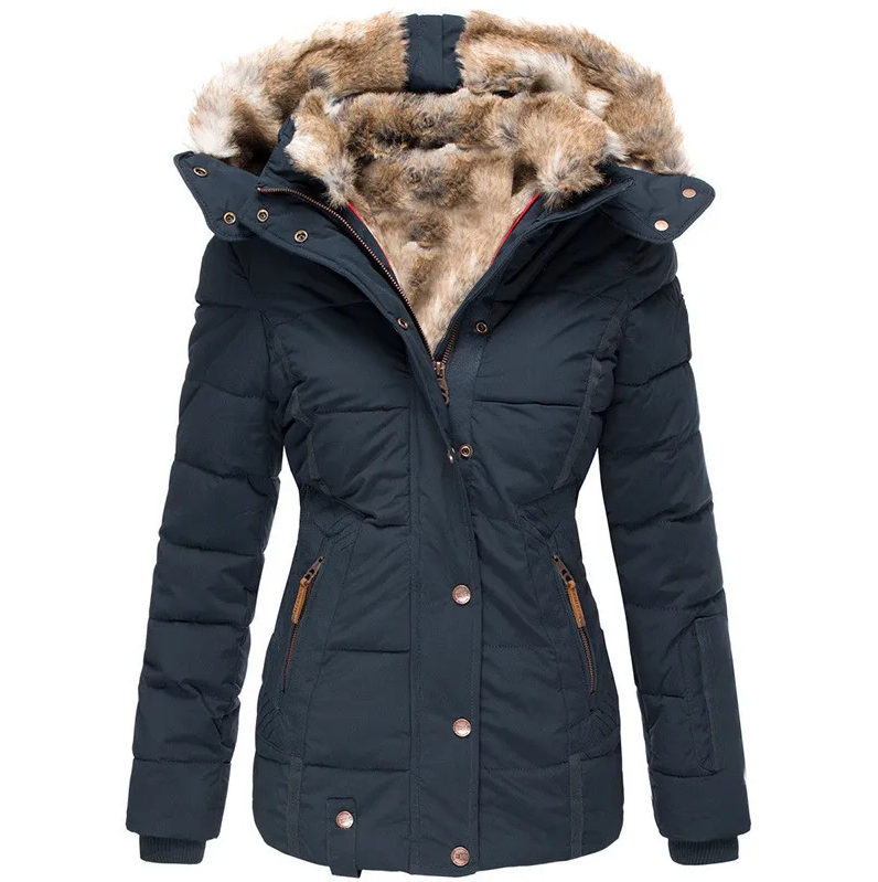 Drune | Damen-Wintermantel mit Fellkapuze