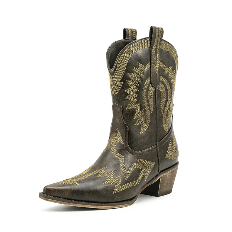 Drune | klassische western-cowboystiefel aus leder für damen