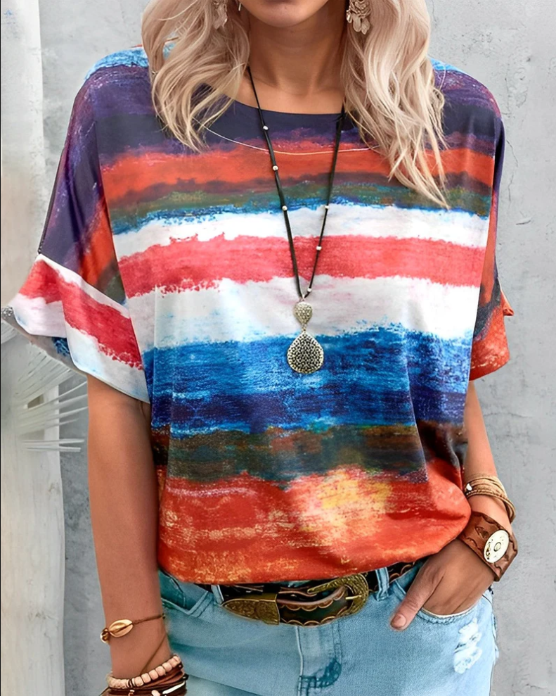 Drune | Damen T-Shirt Rundhals Basic
