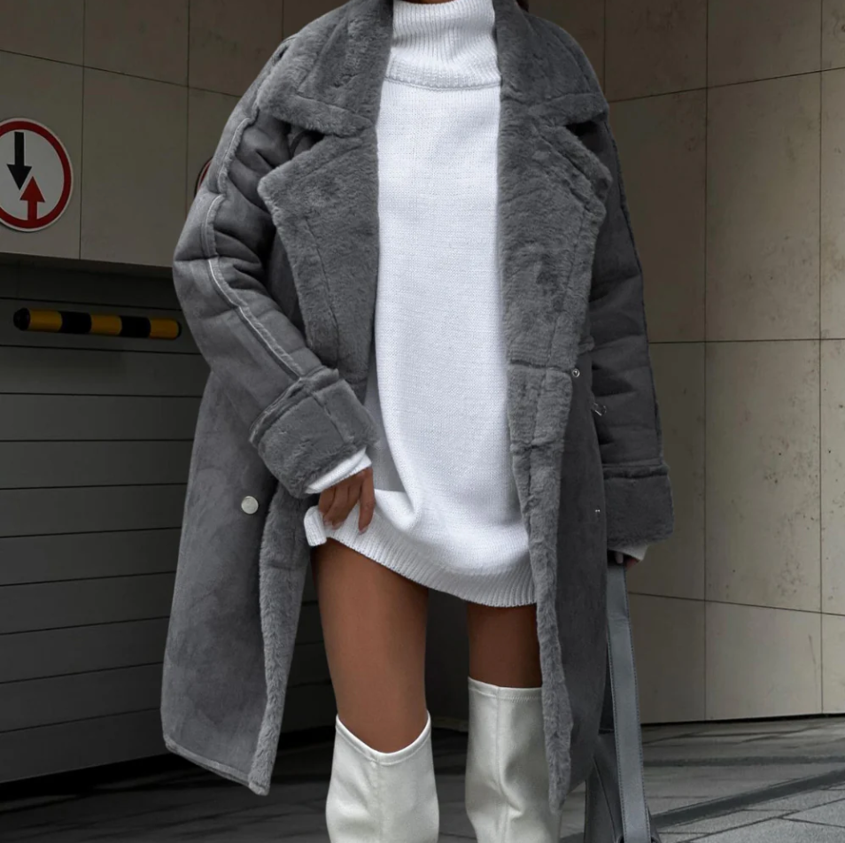 Drune | Elegante Lange Damenfelljacke