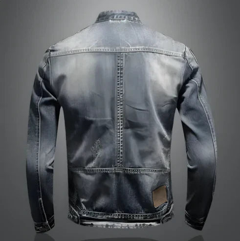 Drune | Herren Reißverschluss Denim Jacke