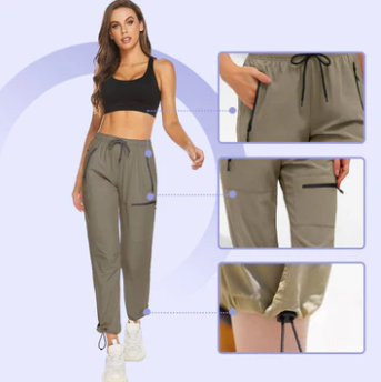 Drune | Leichte, Schnell-Trocknende Cargo Wanderhosen für Frauen