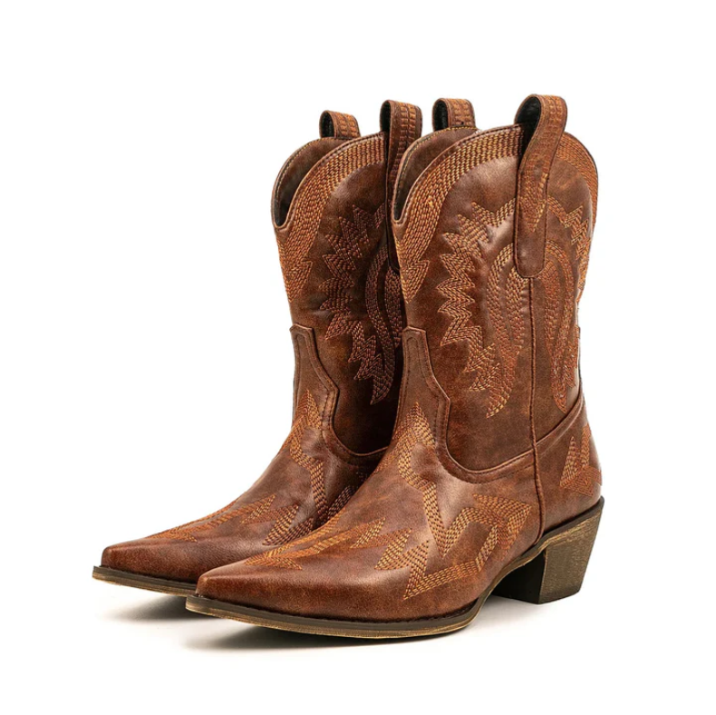 Drune | klassische western-cowboystiefel aus leder für damen