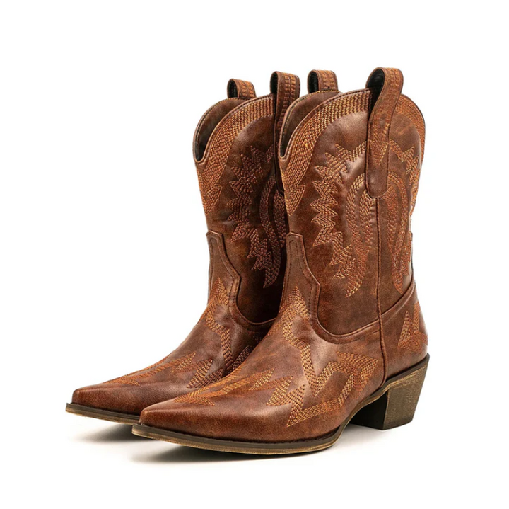 Drune | klassische western-cowboystiefel aus leder für damen
