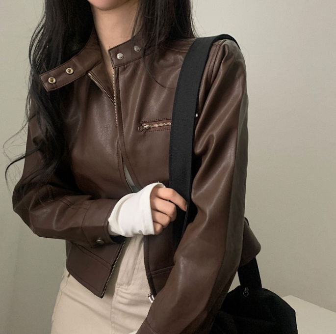 Drune | Retro-Reißverschlussjacke mit hohem Kragen