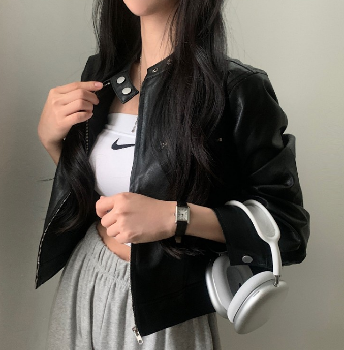 Drune | Retro-Reißverschlussjacke mit hohem Kragen