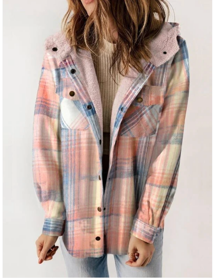 Drune- Karierte Jacke mit Kapuze