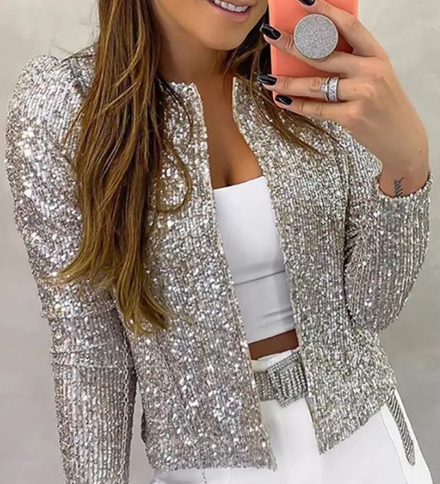 Drune | Elegante Paillettenjacke Für Damen