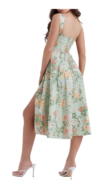 Drune | Ärmelloses Korsatz Kleid Sommerkleid